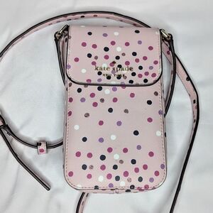Kate Spade NY Staci Festive Dot North South Flap Phone Crossbody Bag Pink